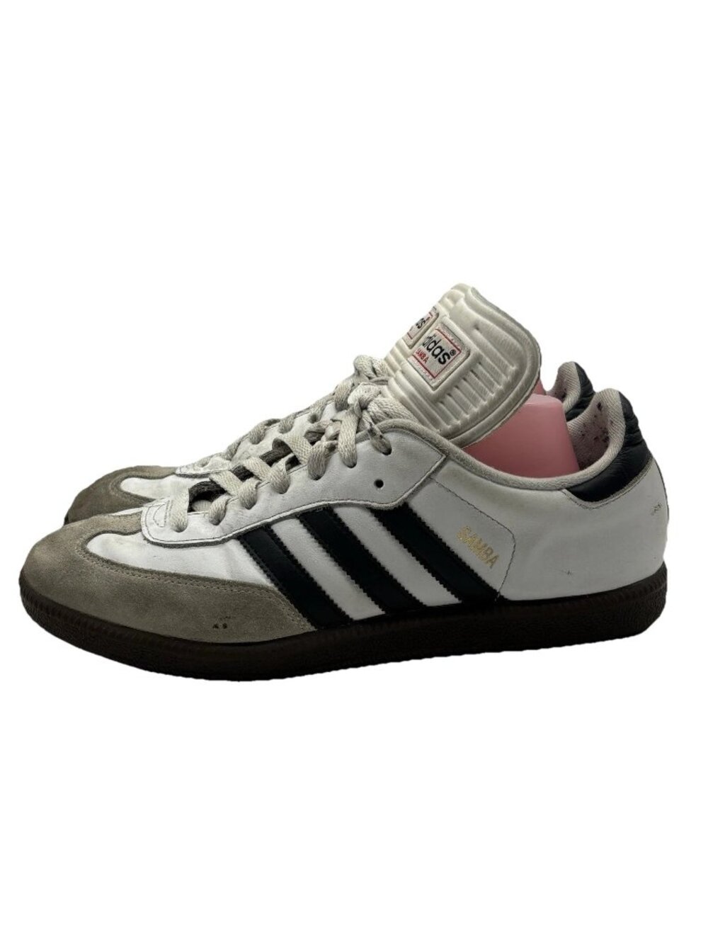 Adidas Samba Classic Mens Size 9 White Black Athletic Walking Shoes Sneakers